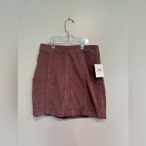 Free People Brown Mini Skirt size 2 NWT